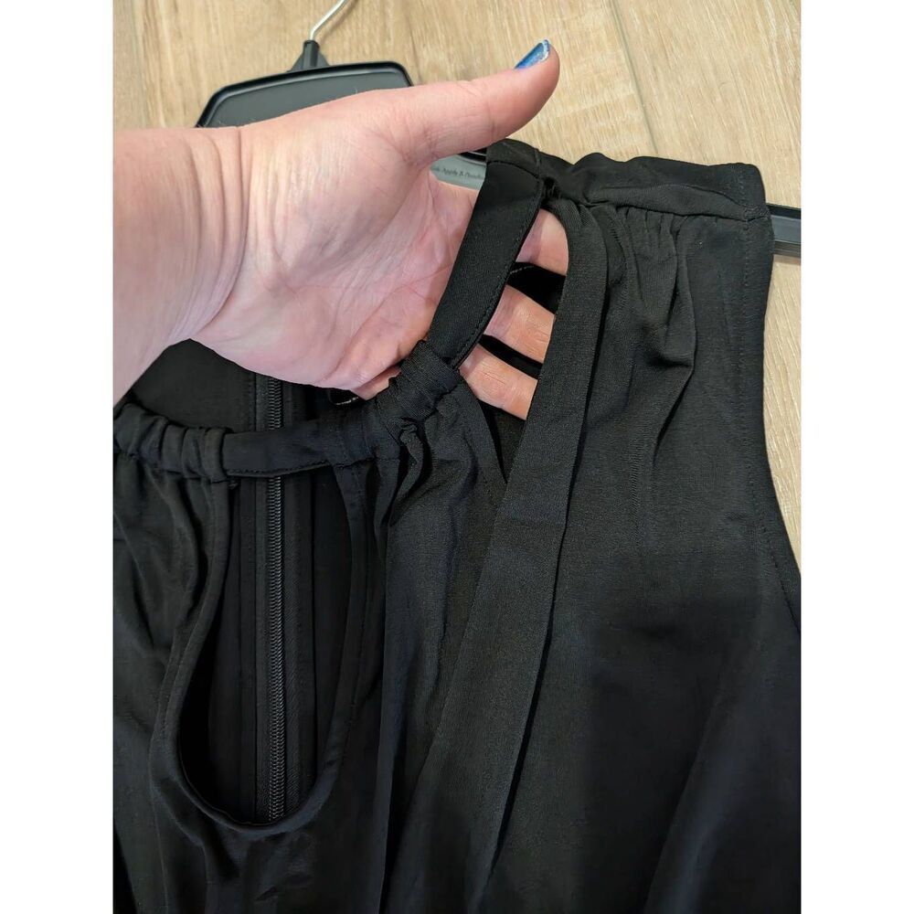 City Chic Angular Wide Leg Jumpsuit Black Plus 22 3X Pockets NWOT Formal Wedding - Picture 13 of 16